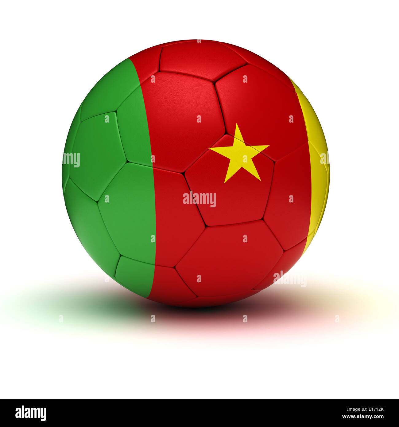 Football camerounais (isolé avec clipping path) Banque D'Images