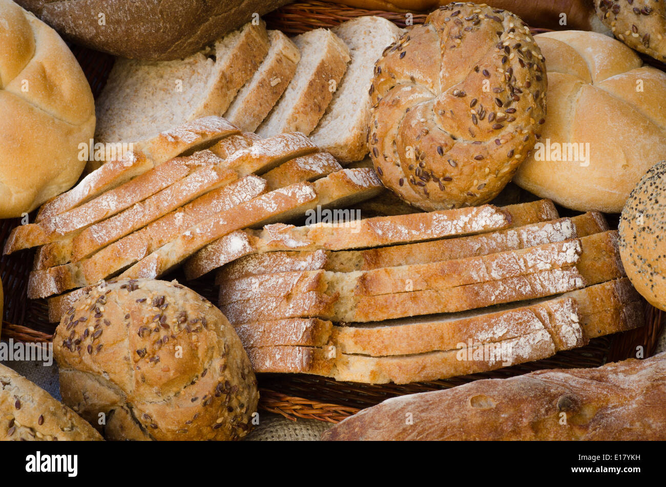 Close up à la variété de pain frais Banque D'Images