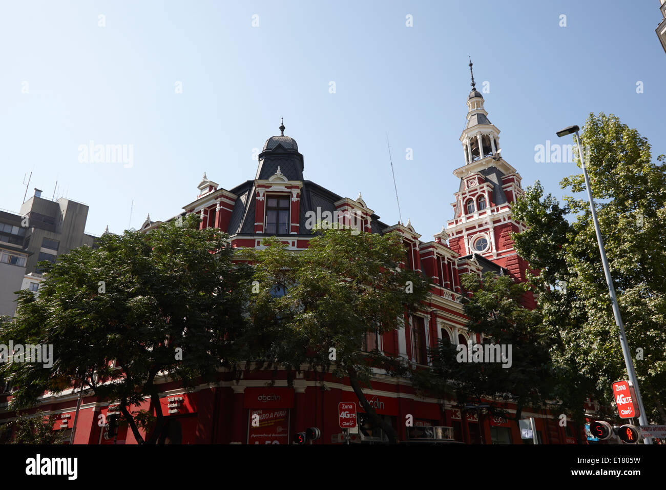 Siège de la brigade des pompiers de Santiago du Chili Banque D'Images