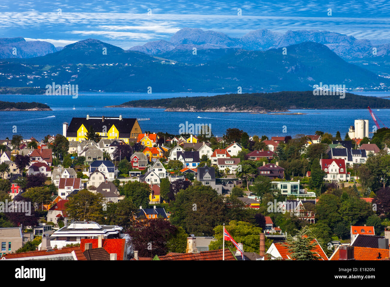 Vue de la ville de Stavanger en Norvège. Banque D'Images