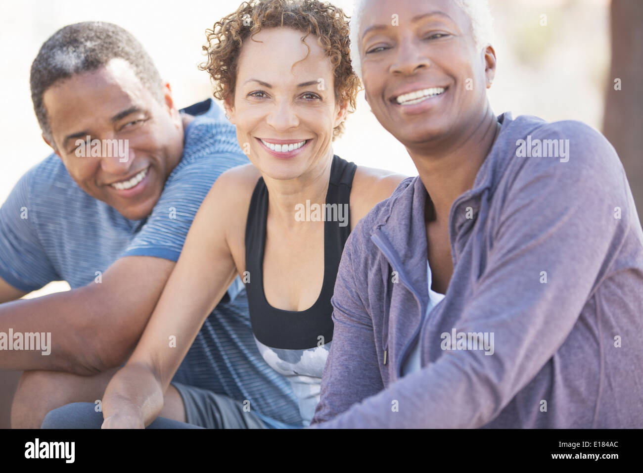 Portrait of happy senior friends Banque D'Images