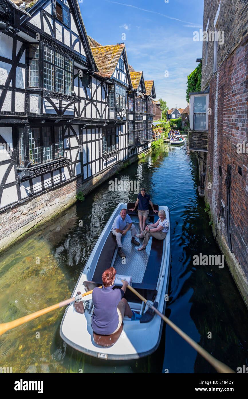 Rivière nautique voyage sur la rivière Stour Canterbury Kent Banque D'Images