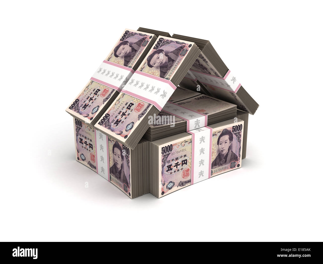 Concept Immobilier Yen japonais Banque D'Images
