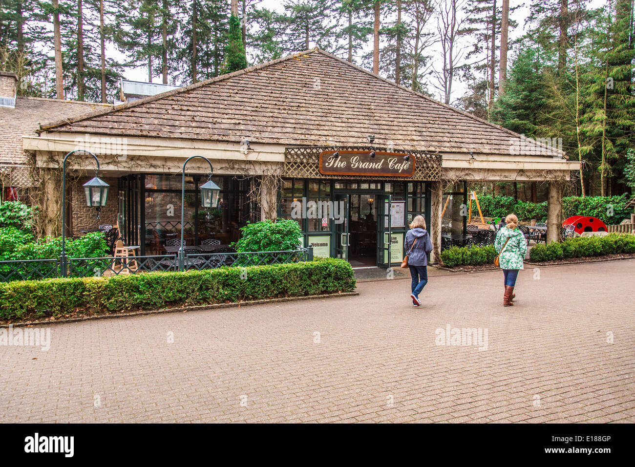 La Grande Cafe,Center Parcs, Longleat, Wiltshire, Angleterre, Royaume-Uni. Banque D'Images