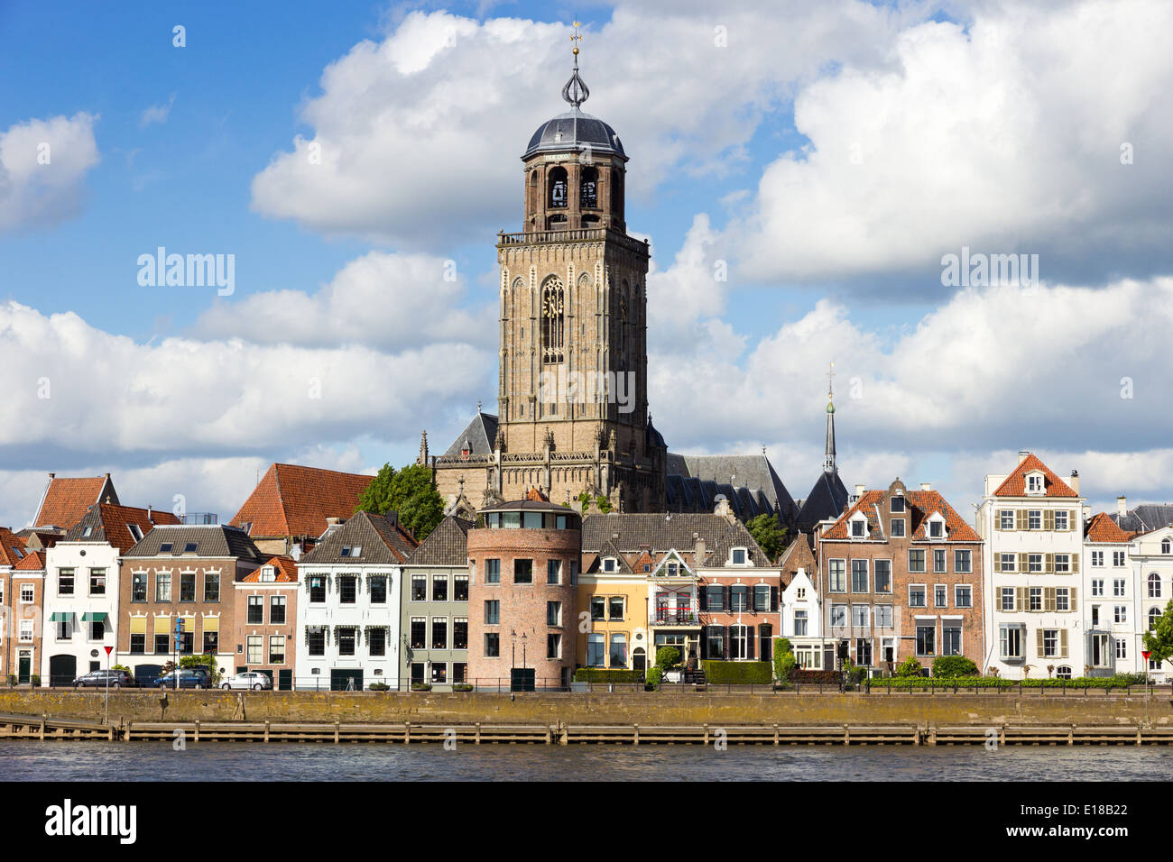 Vue sur la ville de Deventer, Pays-Bas Banque D'Images
