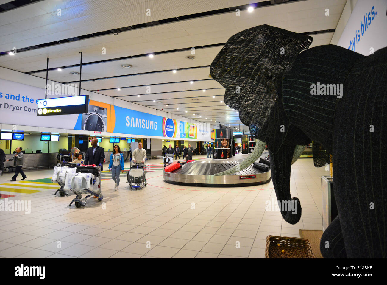 Salle des bagages à l'aéroport international OR Tambo de Johannesburg, la Province de Gauteng, Afrique du Sud Banque D'Images