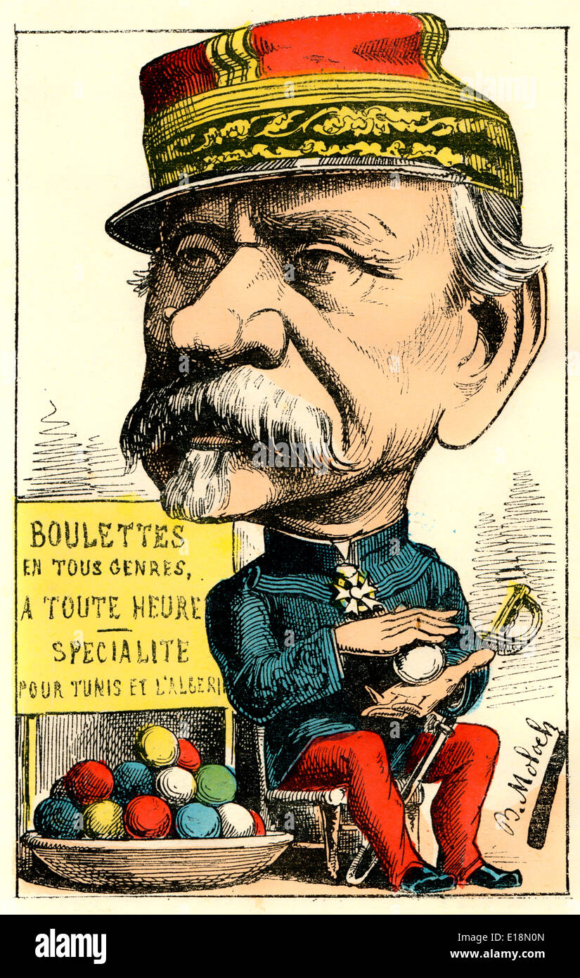 Jean-Joseph Frédéric Albert Farre, 1816 - 1887, un général et homme d'État  français, , la caricature politique, 1882, par Alphonse Hector Photo Stock  - Alamy