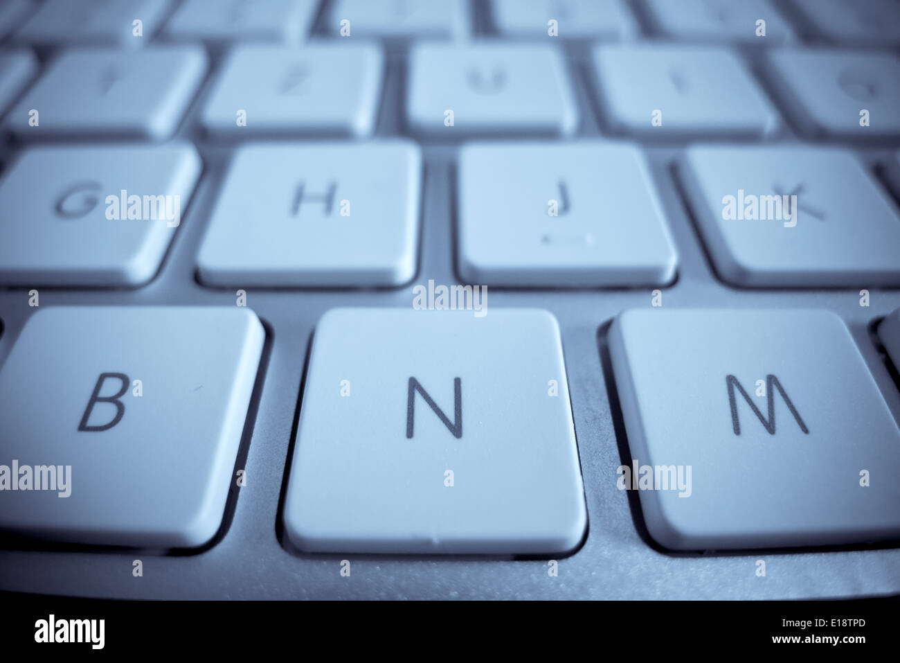 Die Tasten eines Ordinateurs dans Nahaufnahme. Datenverarbeitung und Internet. Banque D'Images