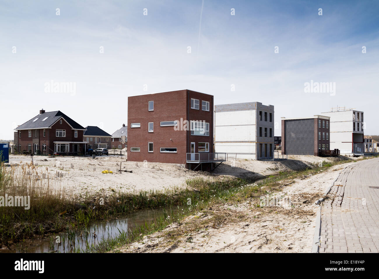 Almere Poort nouveau développement de quartier à la périphérie d'Almere, Pays-Bas Banque D'Images