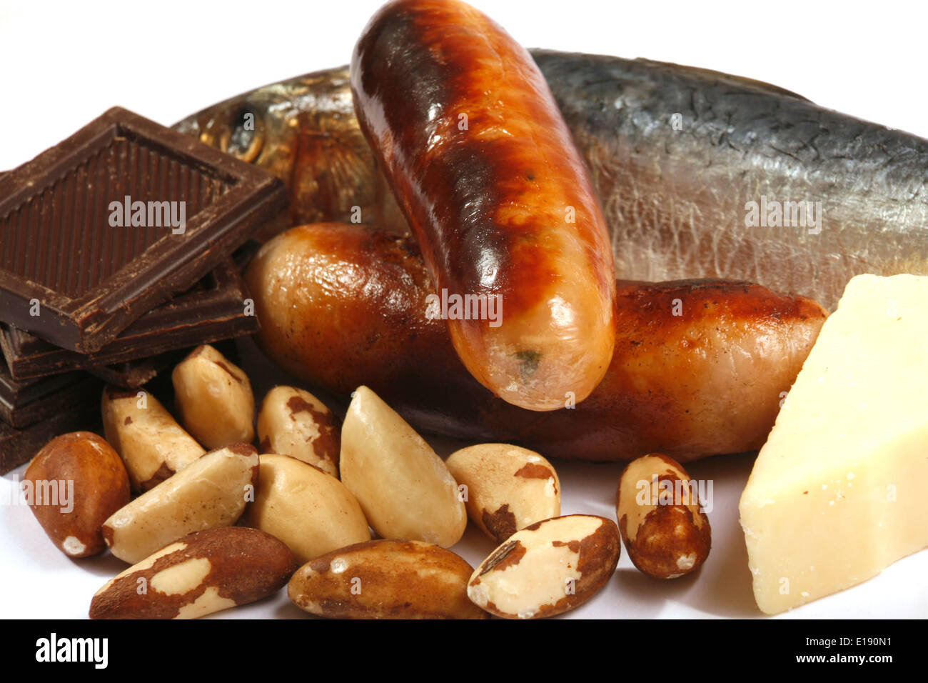 Les aliments gras Banque D'Images