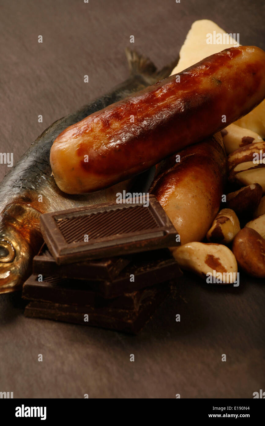 Les aliments gras Banque D'Images