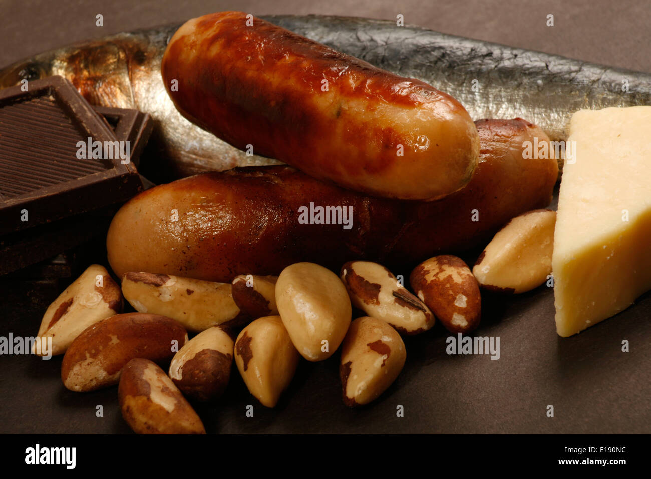 Les aliments gras Banque D'Images