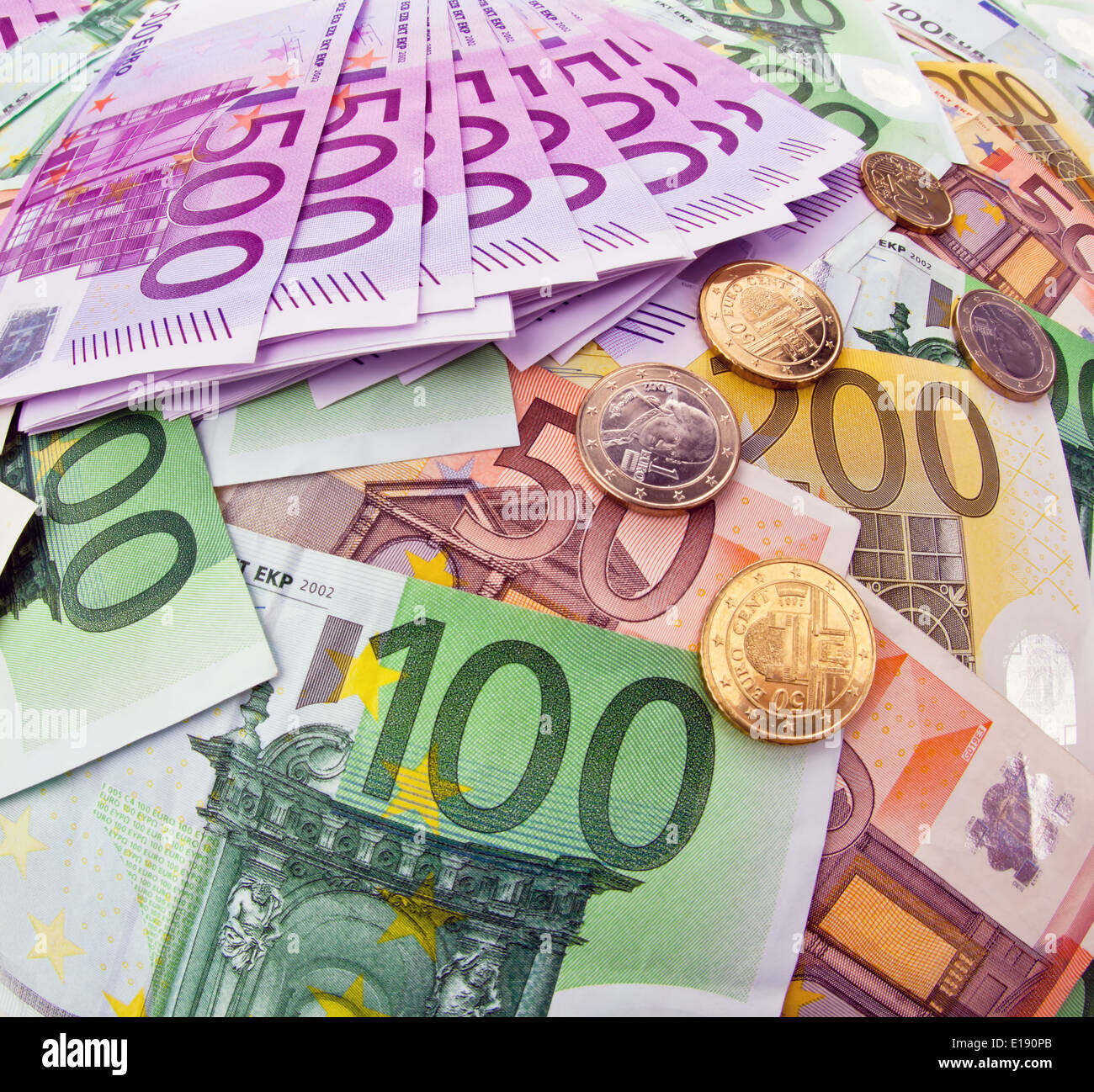 Viele Euro Geldscheine der Europ ischen (Union européenne. Banque D'Images