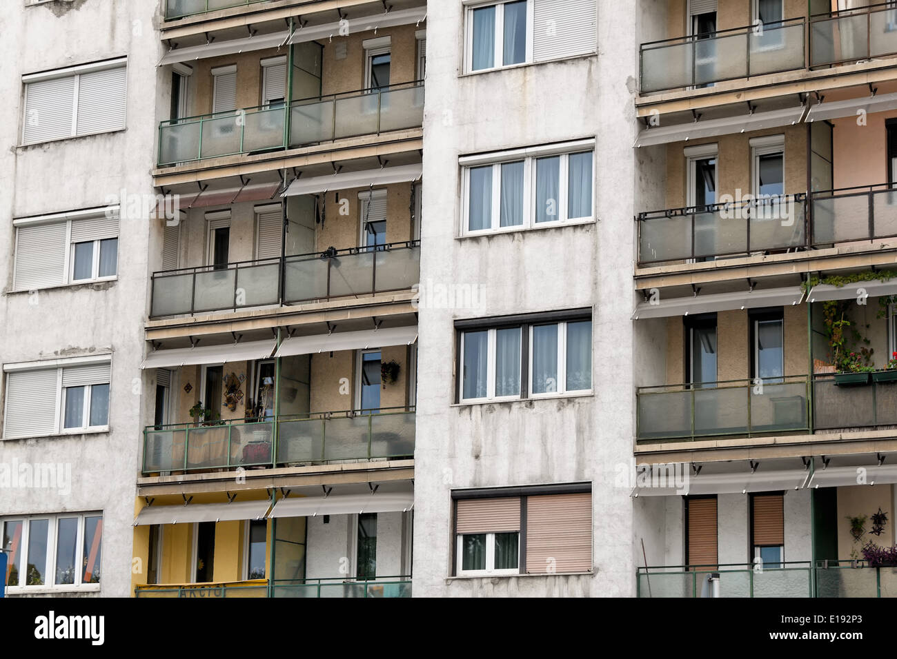 Abgewohnte‰H Miet Wohnungen sind mit utilisateur'rftig sanierungsbed Banque D'Images