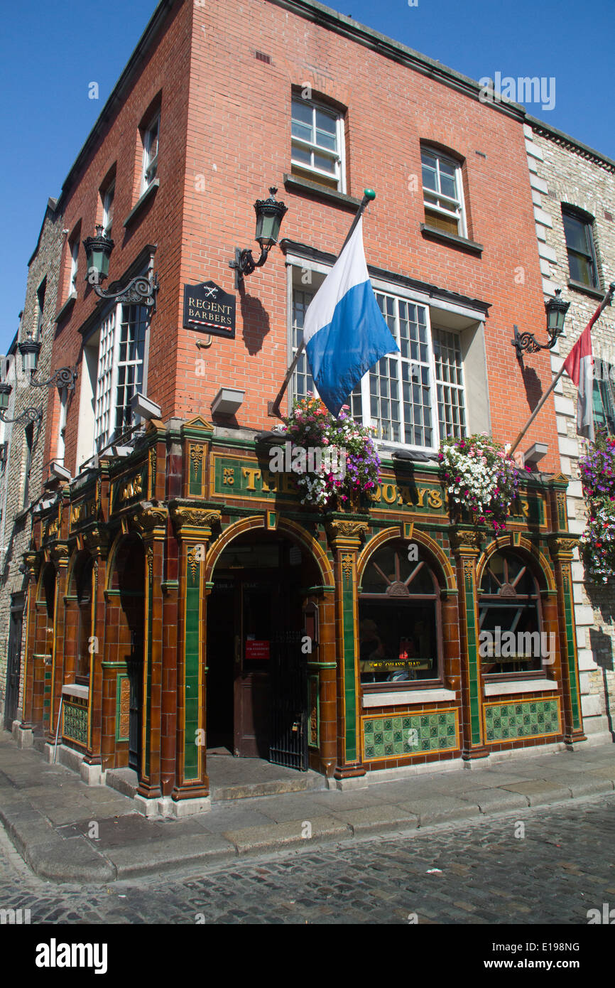 Temple Bar est le foyer de nombreux pubs, dont certains présentent des spectacles sur Dublin, Irlande Banque D'Images