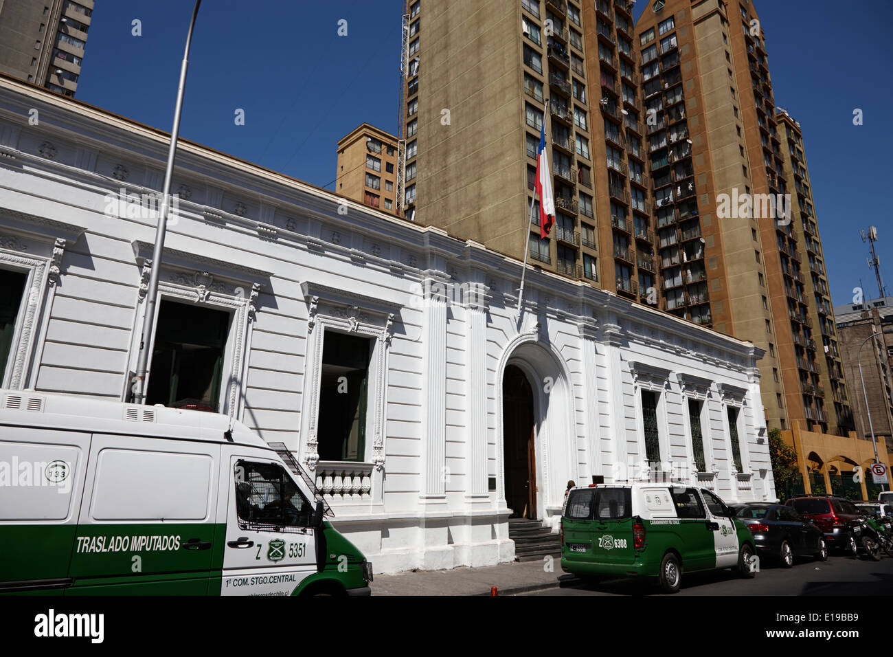 Les carabiniers du Chili primera comisaria police nationale Santiago Chili Banque D'Images