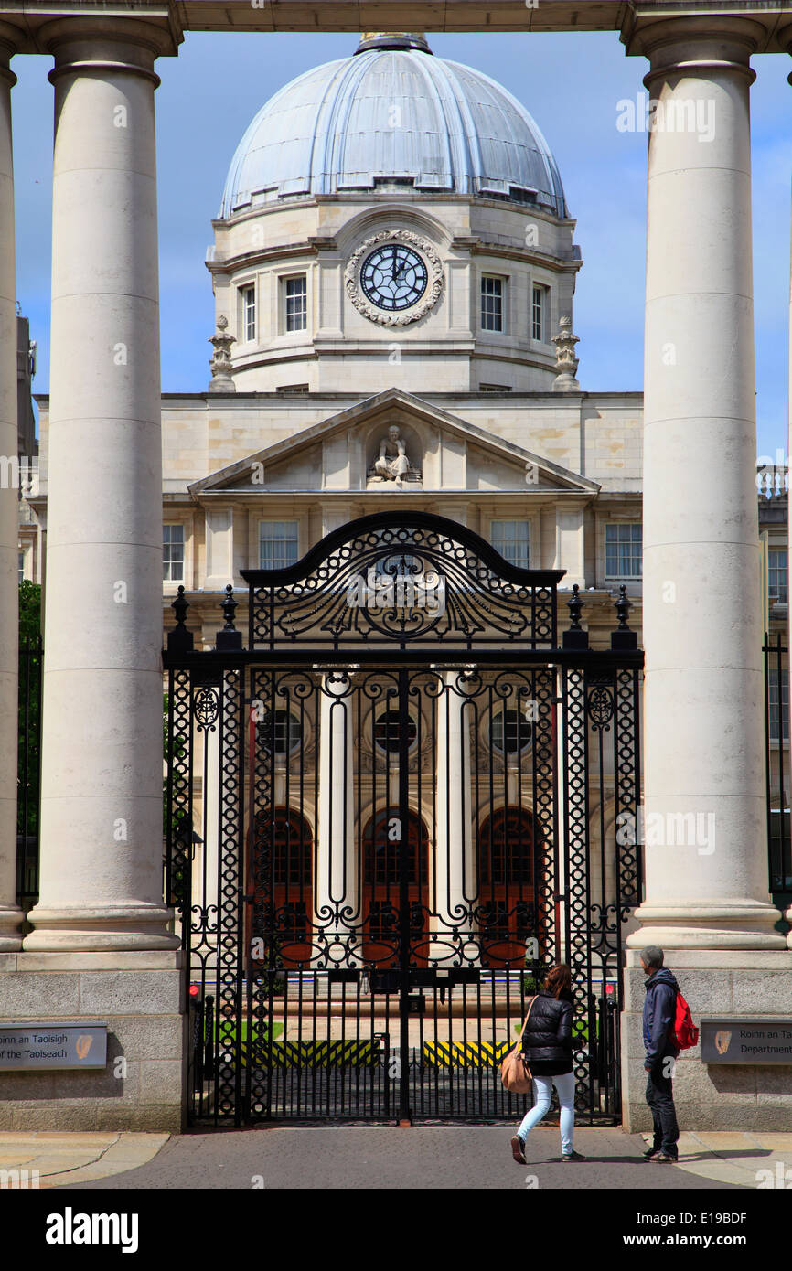 L'Irlande, Dublin, les édifices gouvernementaux, Banque D'Images
