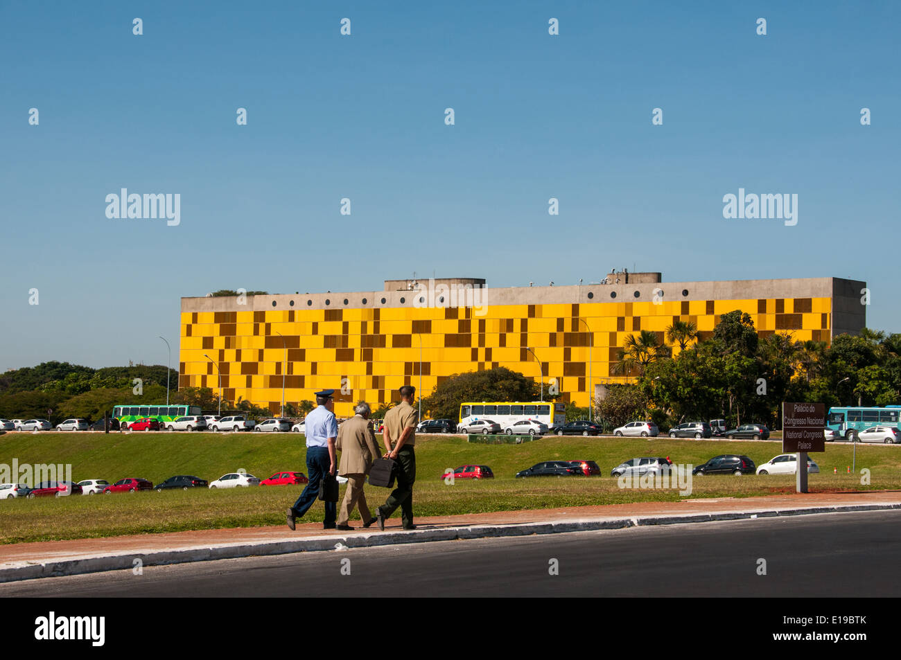 L'Esplanada dos Ministérios - Ministère du district fédéral de Brasilia Brésil Boulevard Banque D'Images