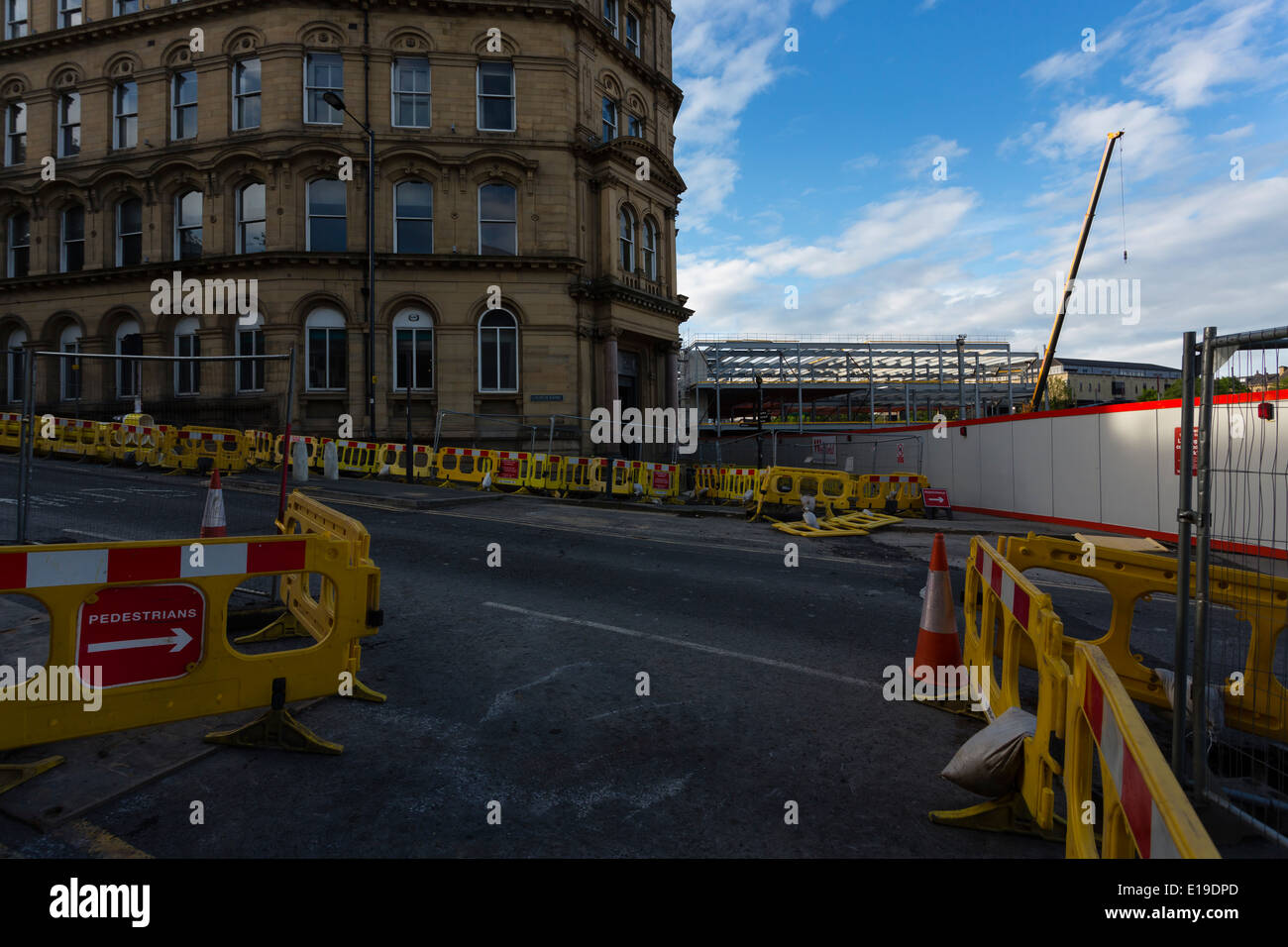 Construction de la Westfield Shopping Mall, Bradford, 2014. Banque D'Images