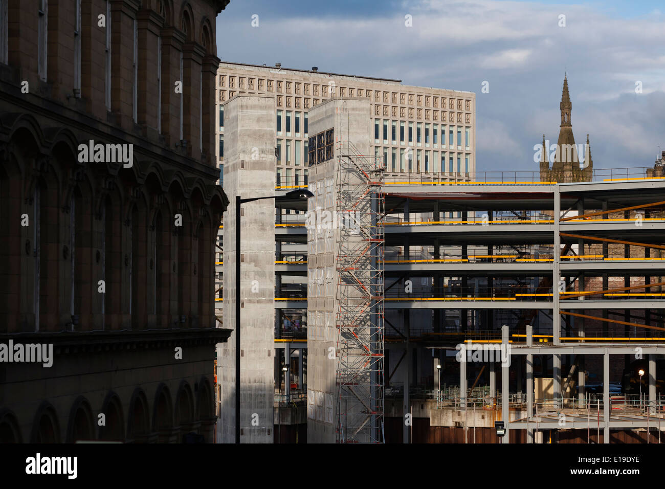 Construction de la Westfield Shopping Mall, Bradford, 2014. Banque D'Images