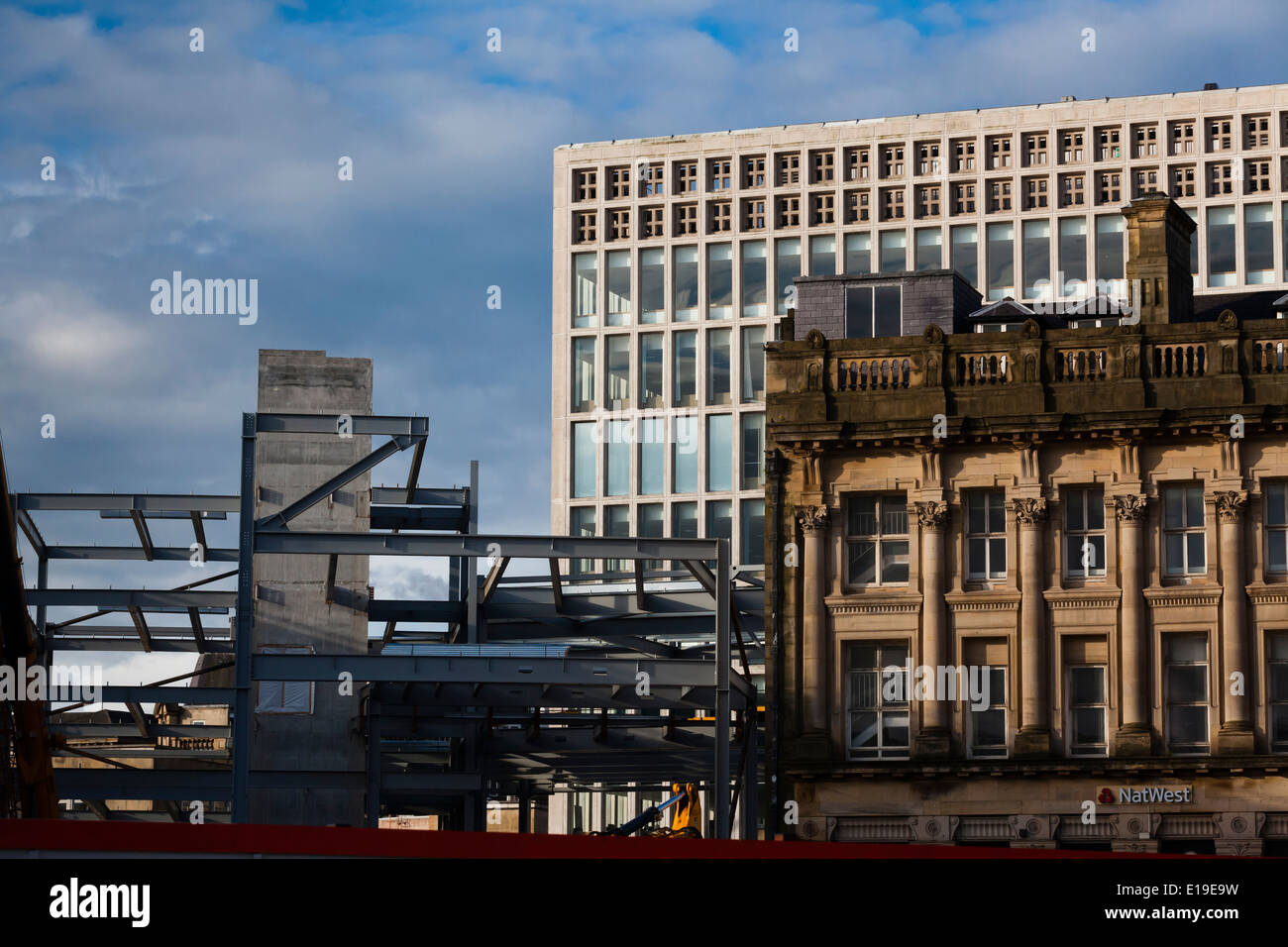 Construction de la Westfield Shopping Mall, Bradford, 2014. Banque D'Images