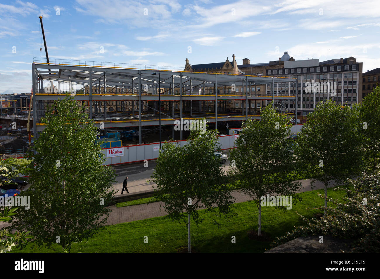 Construction de la Westfield Shopping Mall, Bradford, 2014. Banque D'Images