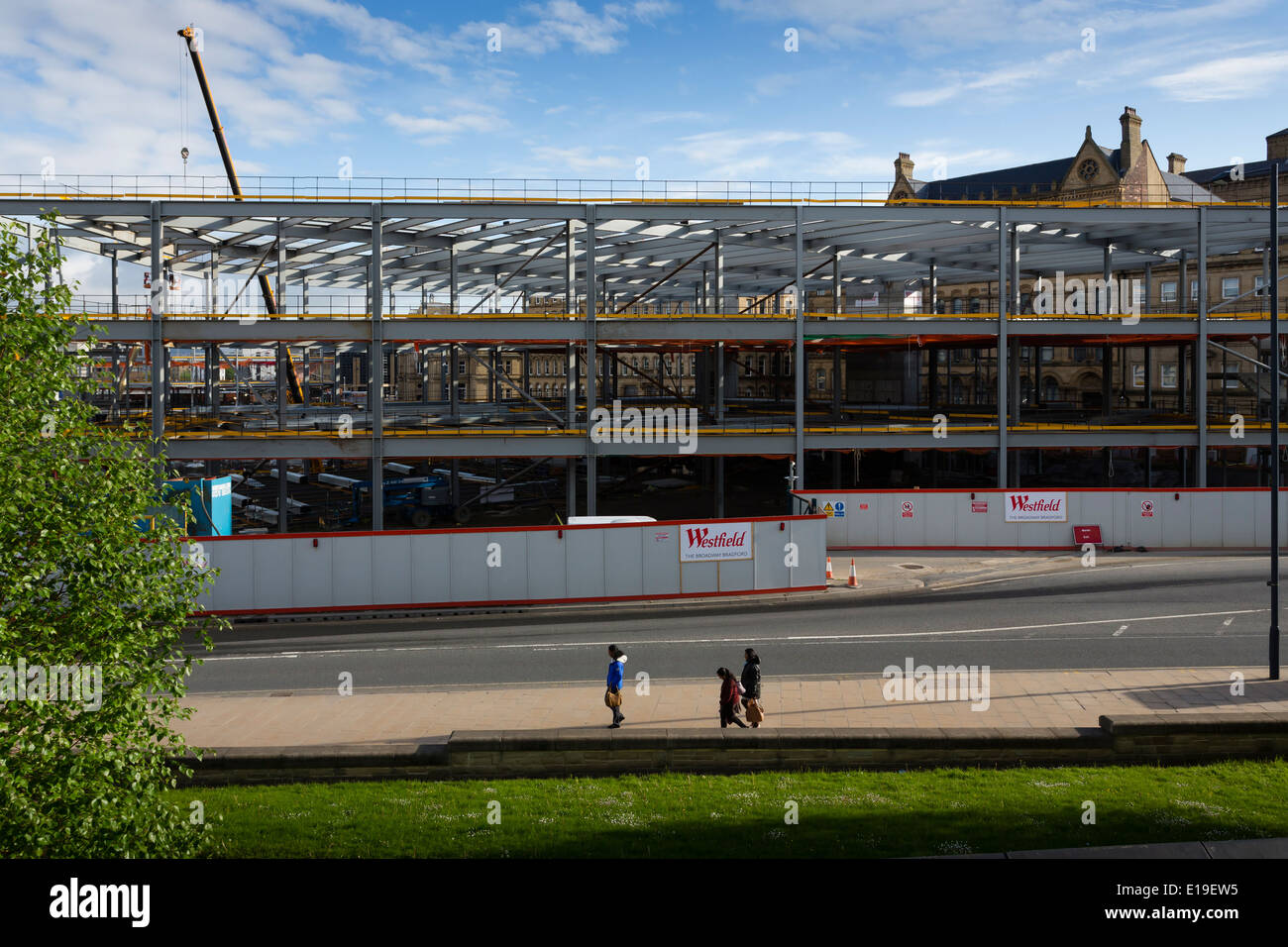 Construction de la Westfield Shopping Mall, Bradford, 2014. Banque D'Images