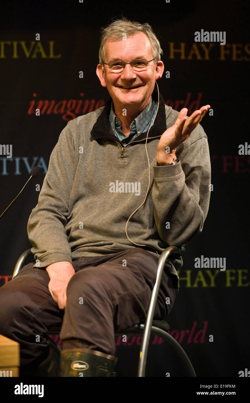 Martin Parr photographe documentaire Magnum de parler de son travail au Hay Festival 2014 ©Jeff Morgan Banque D'Images