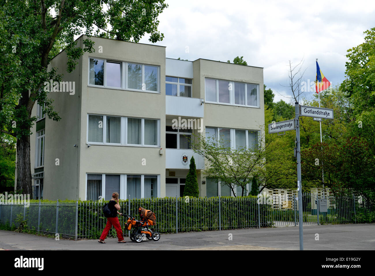 Botschaft Republik Moldau, Stavangerstrasse, Pankow, Berlin, Deutschland Banque D'Images