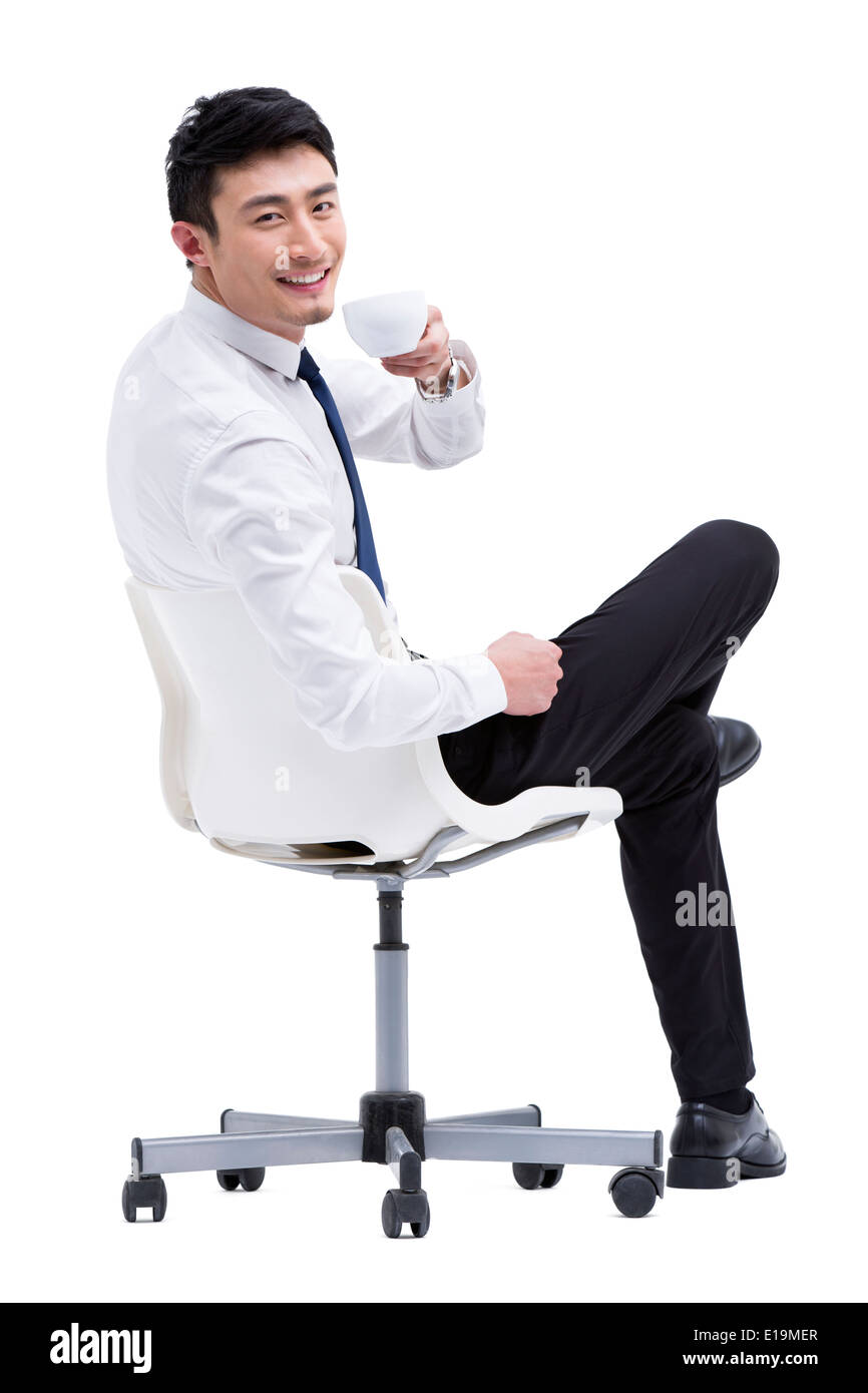 Young Woman drinking coffee Banque D'Images