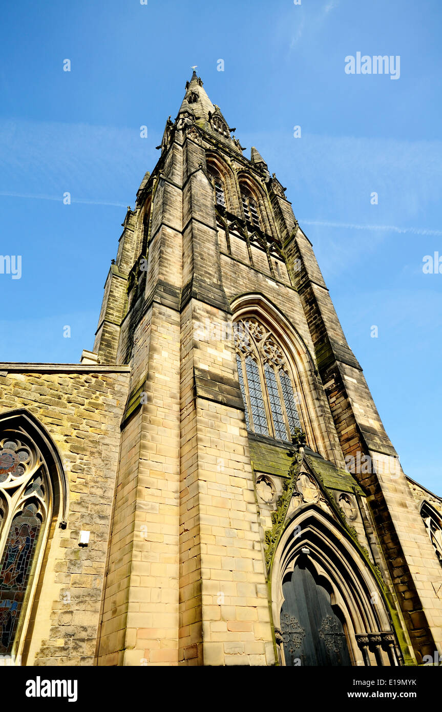 St. Mary's heritage church spire, Lichfield, Staffordshire, Angleterre, Royaume-Uni, Europe de l'ouest. Banque D'Images