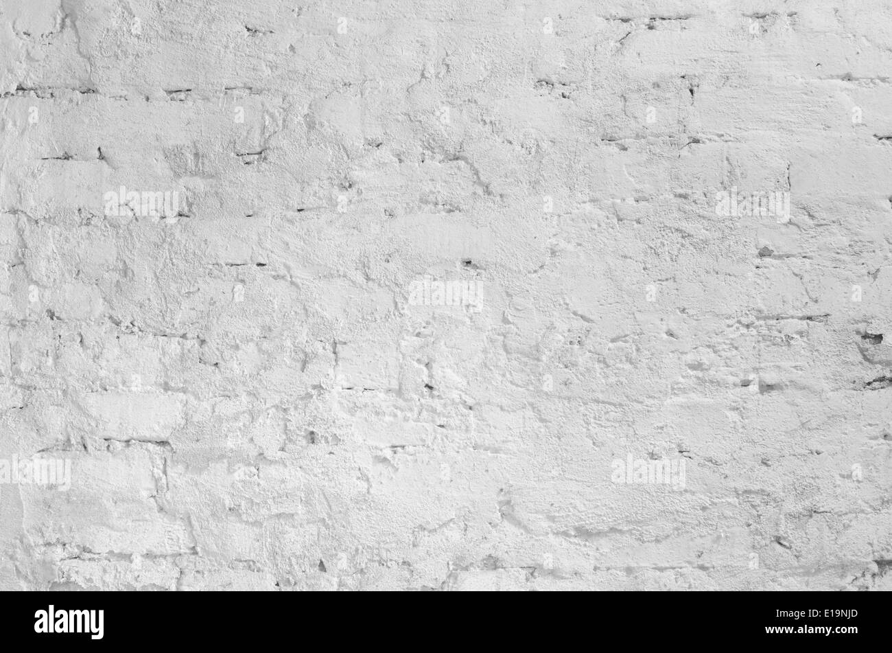 La texture du mur de briques peintes en blanc Banque D'Images