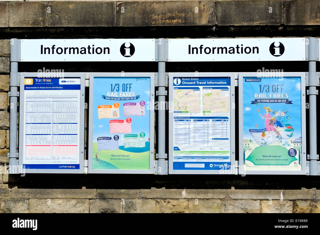 Gare information Board uk Banque D'Images