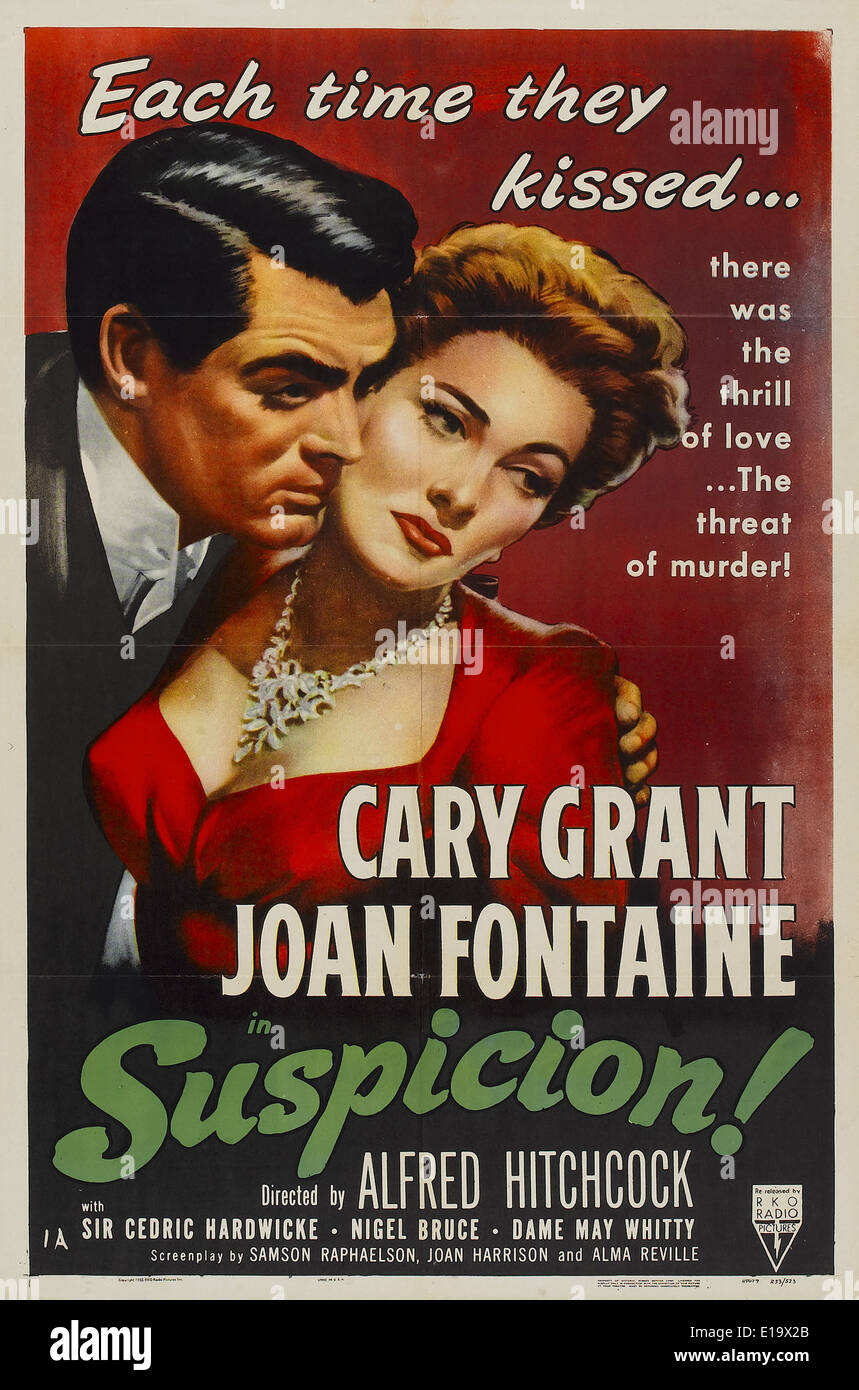 Suspicion - Movie Poster - Réalisation : Alfred Hitchcock - 1941 - RKO Radio Pictures Banque D'Images