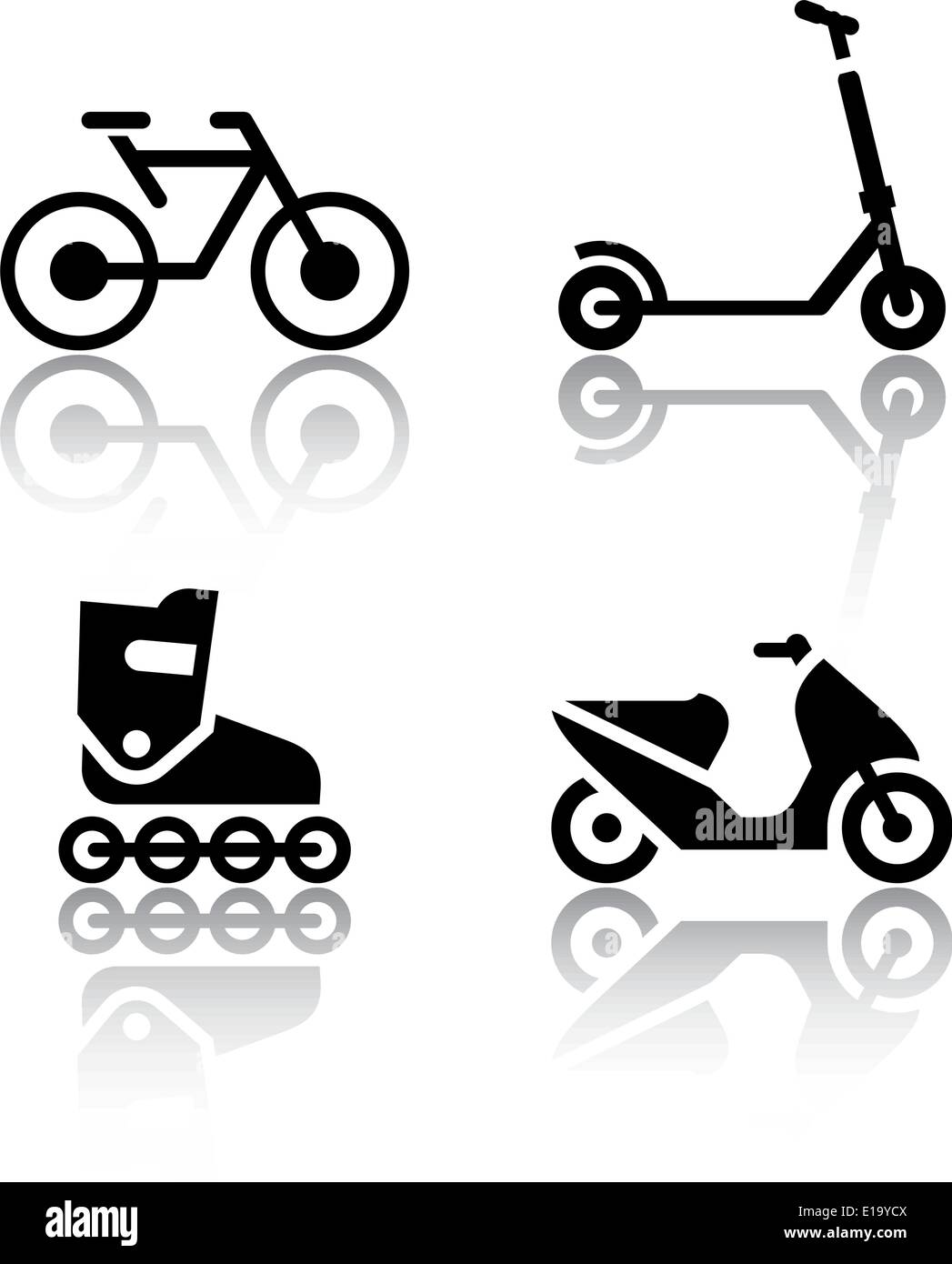 Ensemble d'icônes de transport - Extreme Sports, vector Illustration de Vecteur