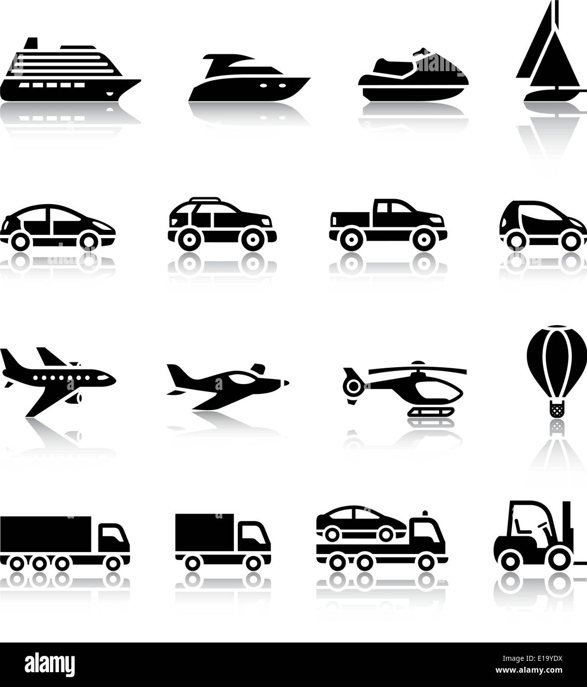 Ensemble de signes transport vecteur élément design. Illustration de Vecteur