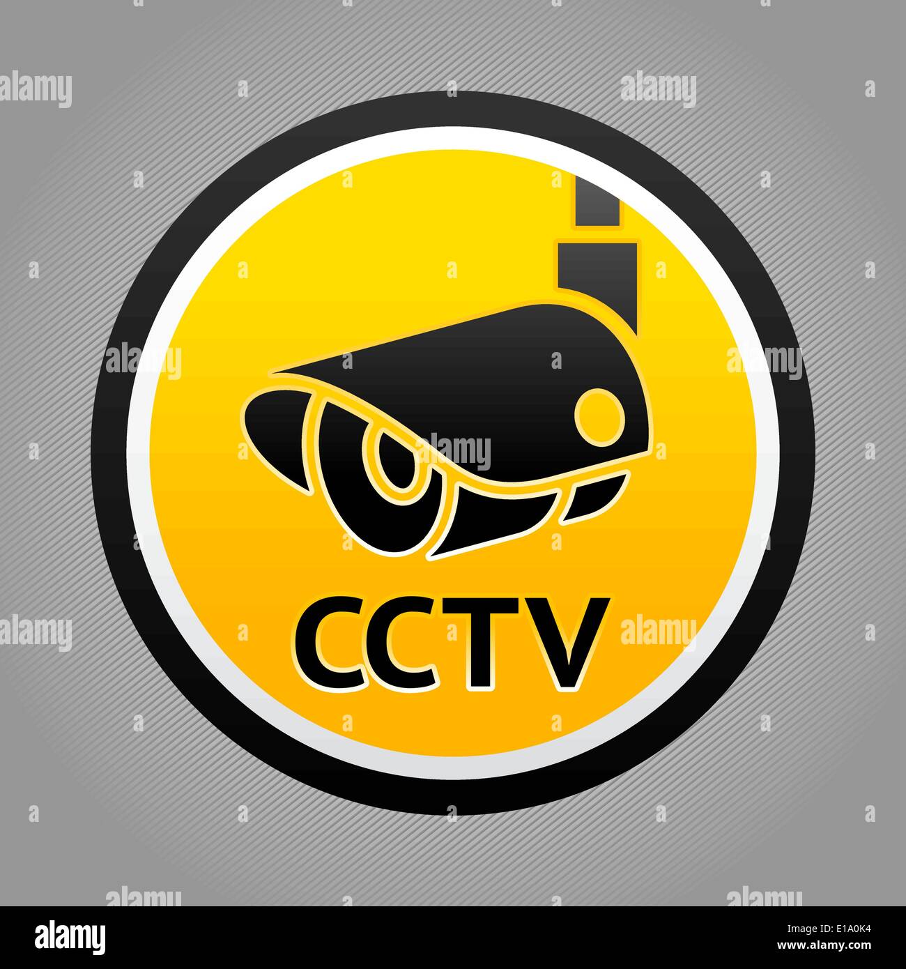 Surveillance Camera panneau d'avertissement. L'élément vecteur conception Illustration de Vecteur