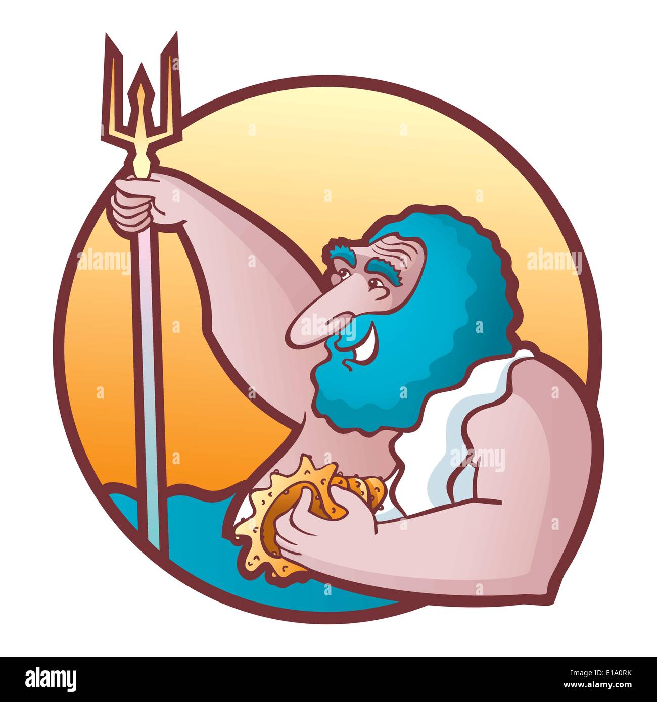 Neptune Poseidon Dieu Mer Image Vectorielle Stock Alamy