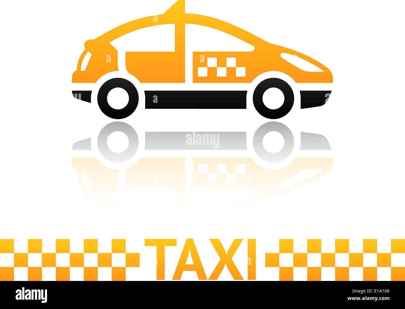 Symbole de taxi cab Illustration de Vecteur