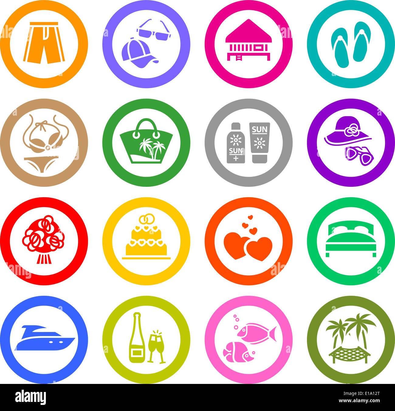 Les loisirs, icons set, vector illustration Illustration de Vecteur