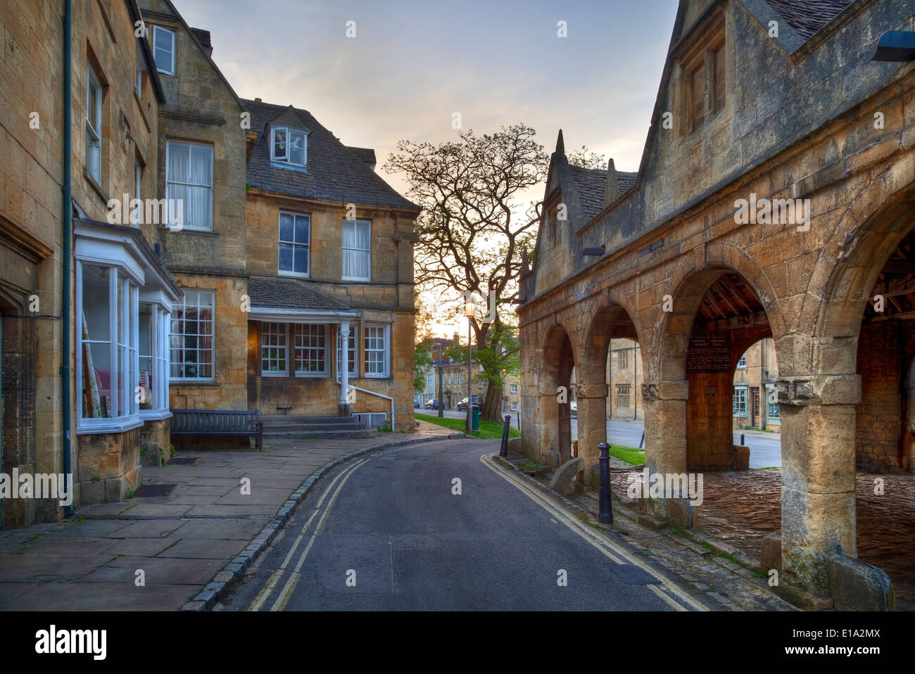 L'Ancienne Halle à Chipping Campden, Gloucestershire, Angleterre. Banque D'Images