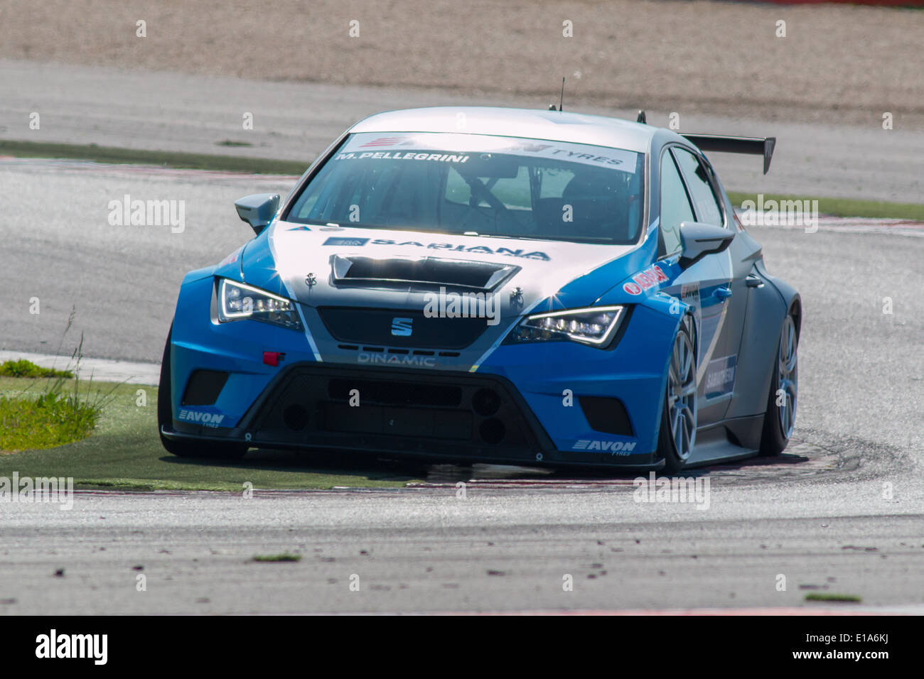 SEAT LEON EURO CUP conduit par PELLEGRINI Marco (ITA), dynamique,, la C.I.Turismo Endurance Banque D'Images