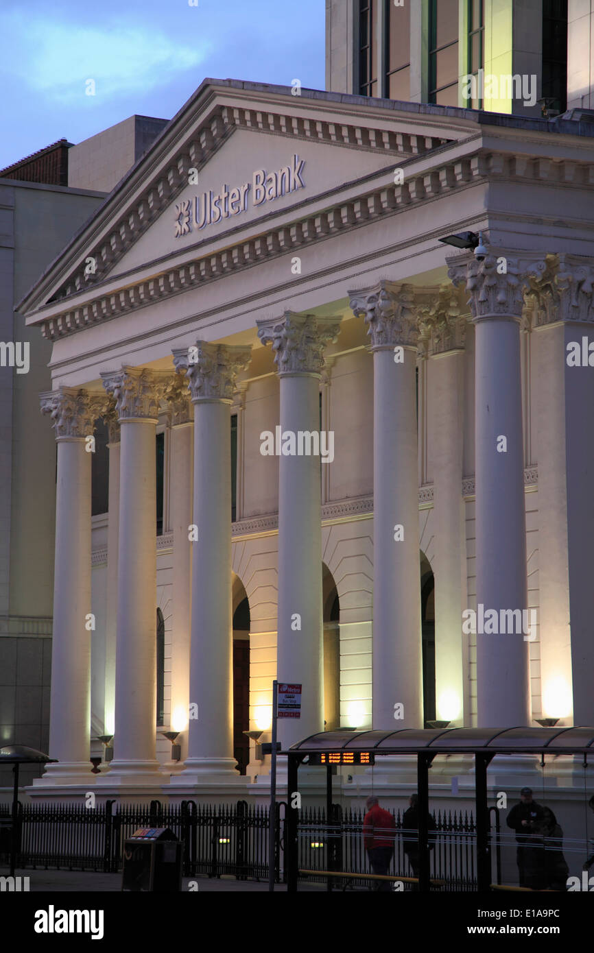 Royaume-uni, Irlande du Nord, Belfast, Ulster Bank Building, Banque D'Images