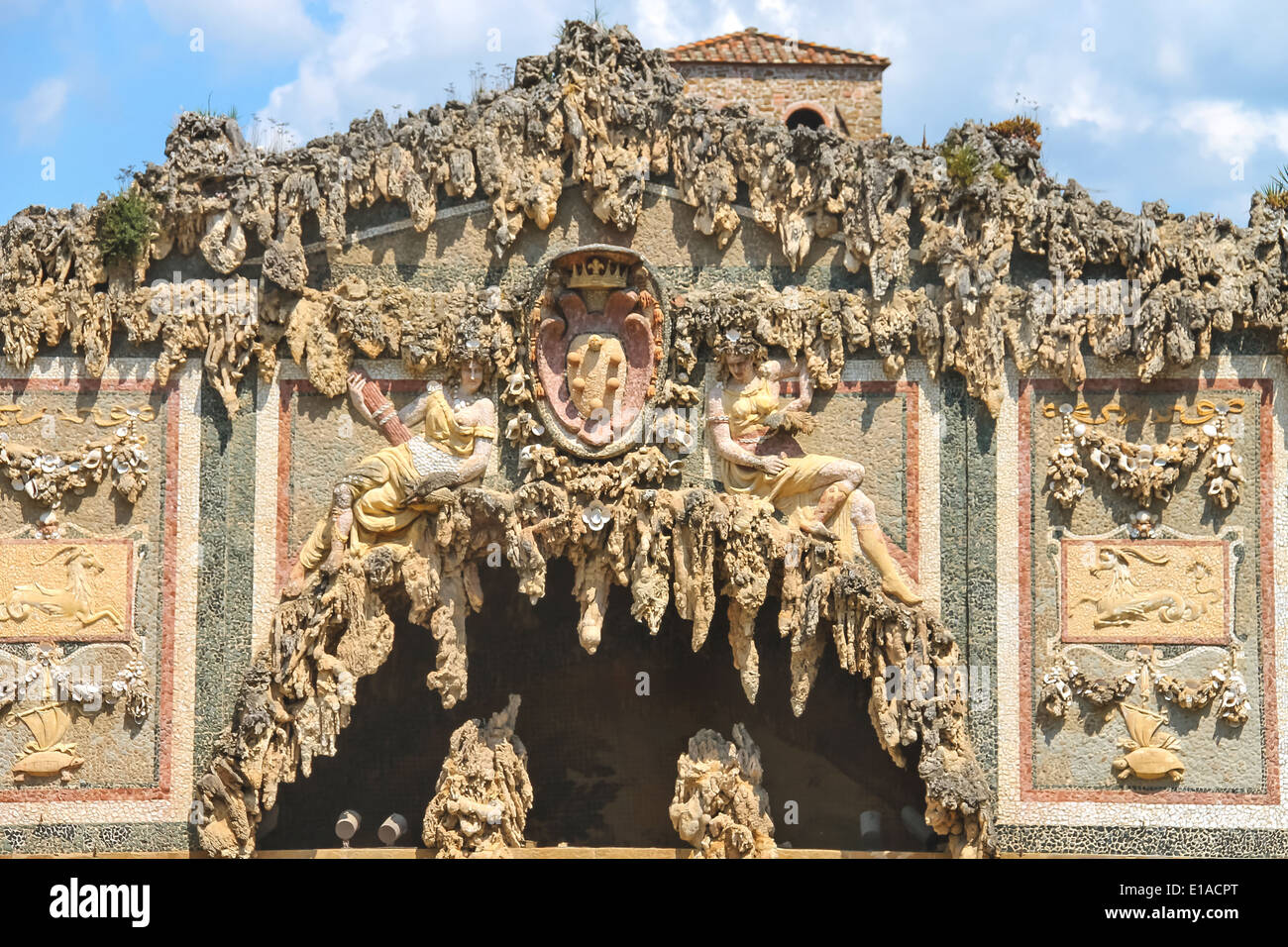 Grotte de Buontalenti dans le fragment de Boboli. Florence, Italie Banque D'Images