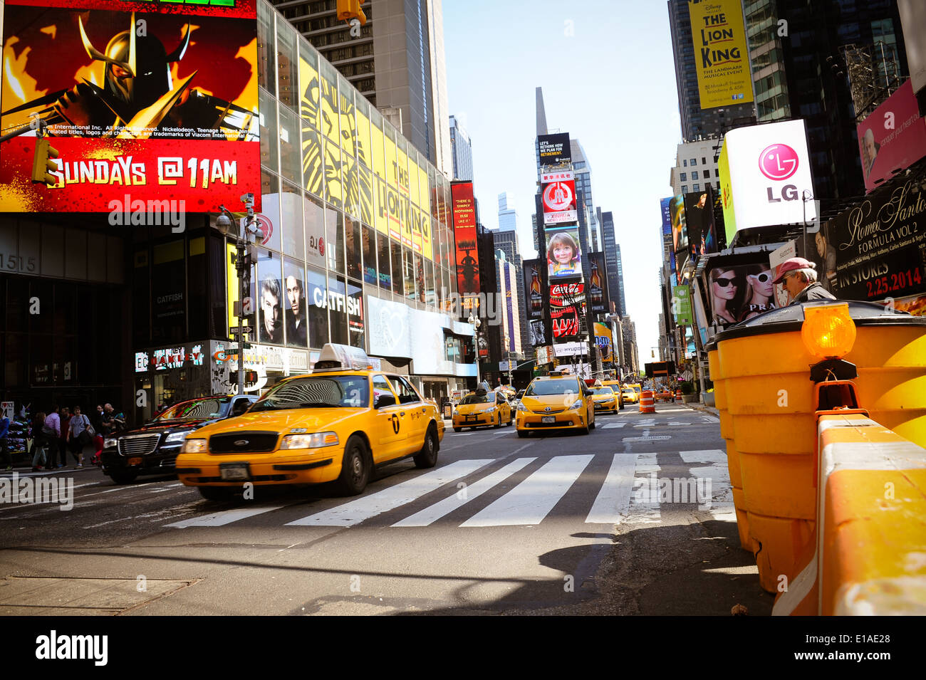 Taxi, Voyage, New York, ville, Manhattan, ÉTATS-UNIS Banque D'Images