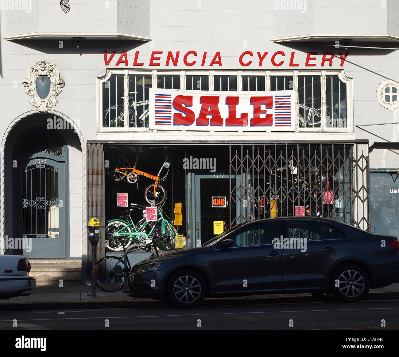 Valencia Cyclery shop Mission District de San Francisco Banque D'Images