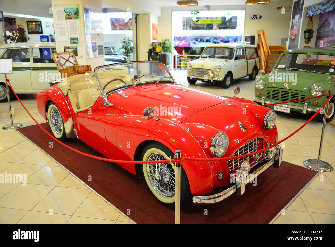 Triumph TR3 voiture de sport, Malte Classic Car Museum, Qawra, Saint Paul's Bay, quartier Nord, République de Malte Banque D'Images