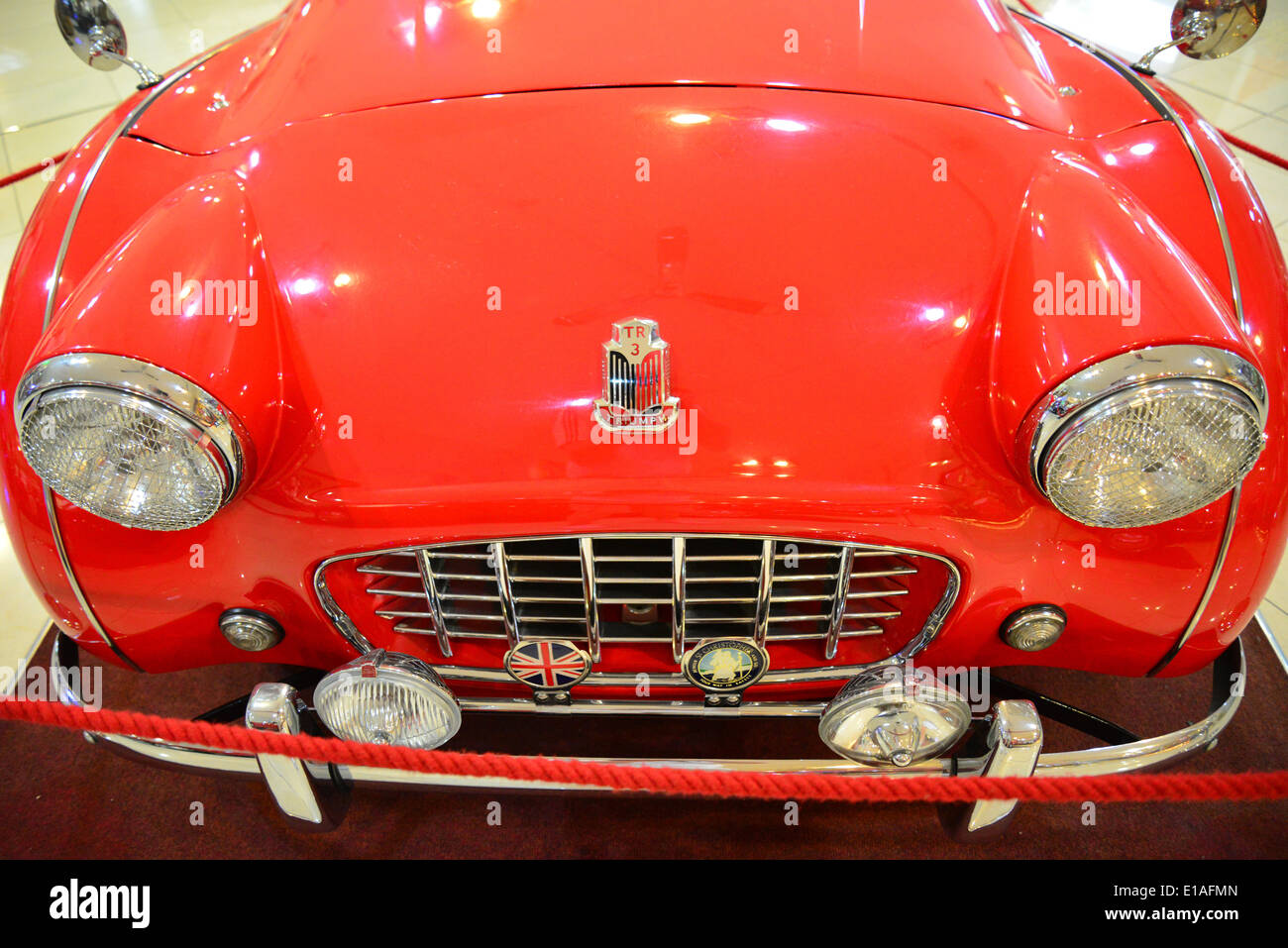 Triumph TR3 voiture de sport, Malte Classic Car Museum, Qawra, Saint Paul's Bay, quartier Nord, République de Malte Banque D'Images