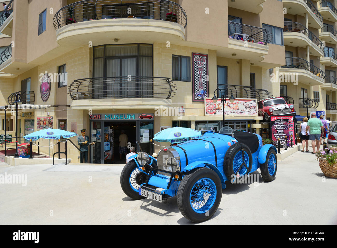 Malte Classic Car Museum, Qawra (Il-Qawra), Saint Paul's Bay (San Pawl il-baħar), District Nord, République de Malte Banque D'Images