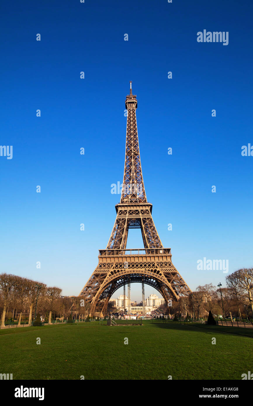 La Tour Eiffel à Paris, France, l'affichage classique Banque D'Images
